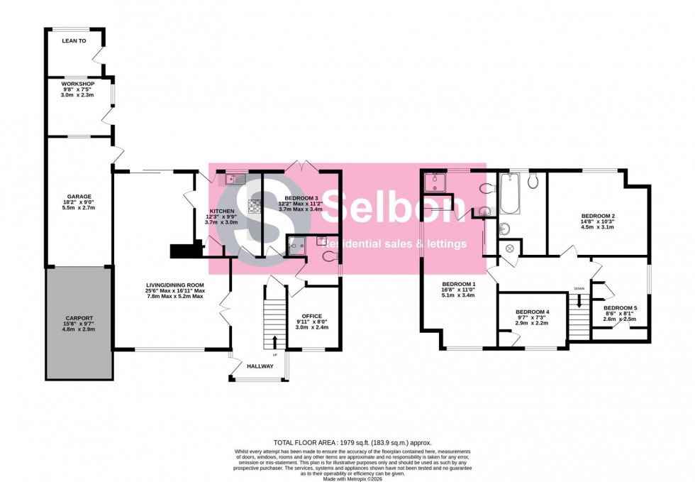 Floorplan for Dinorben Close, Fleet