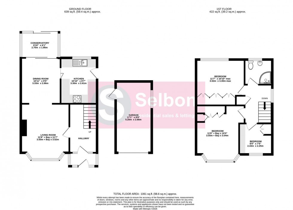 Floorplan for Lynn Way, Farnborough
