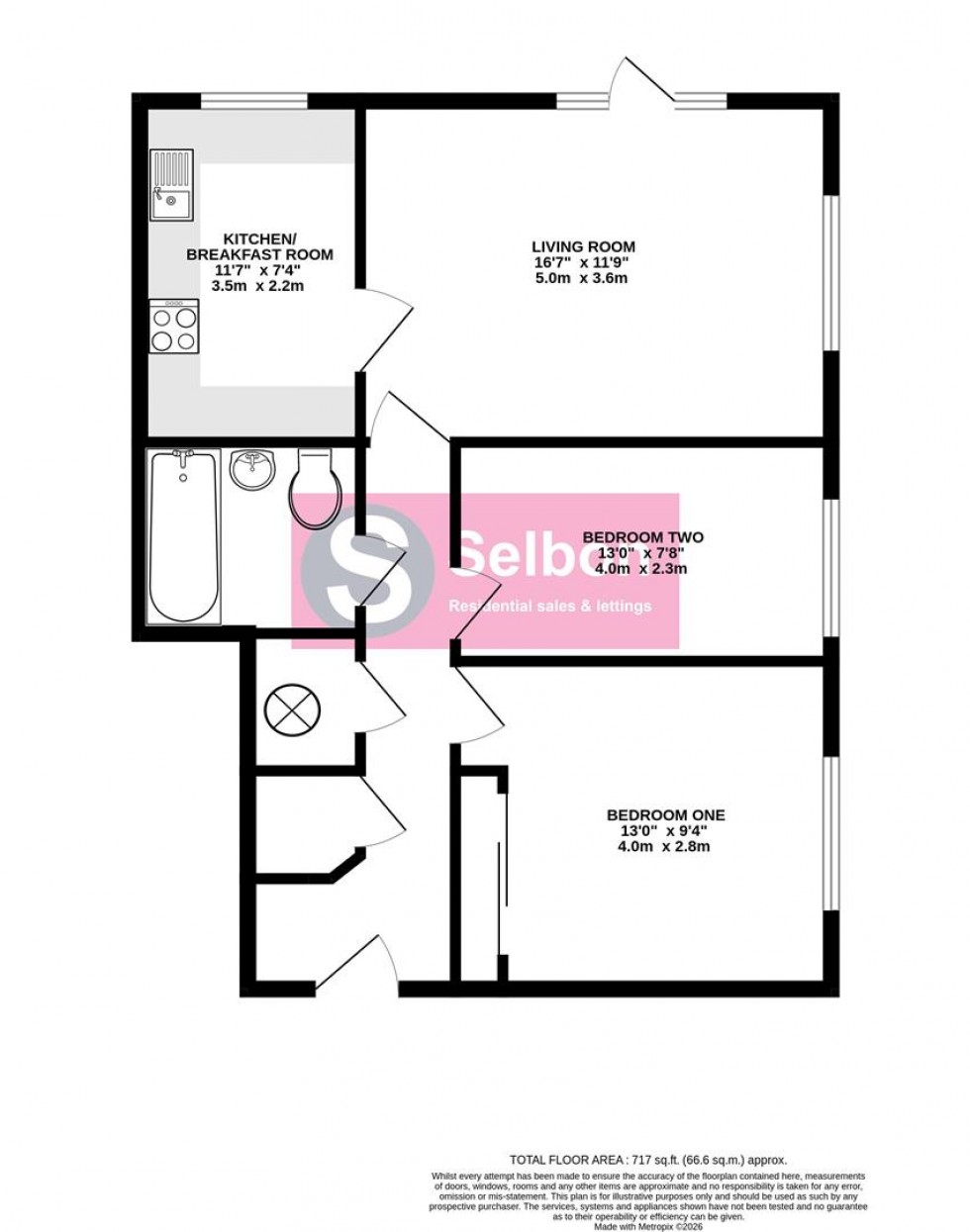Floorplan for Pegasus Court, Fleet