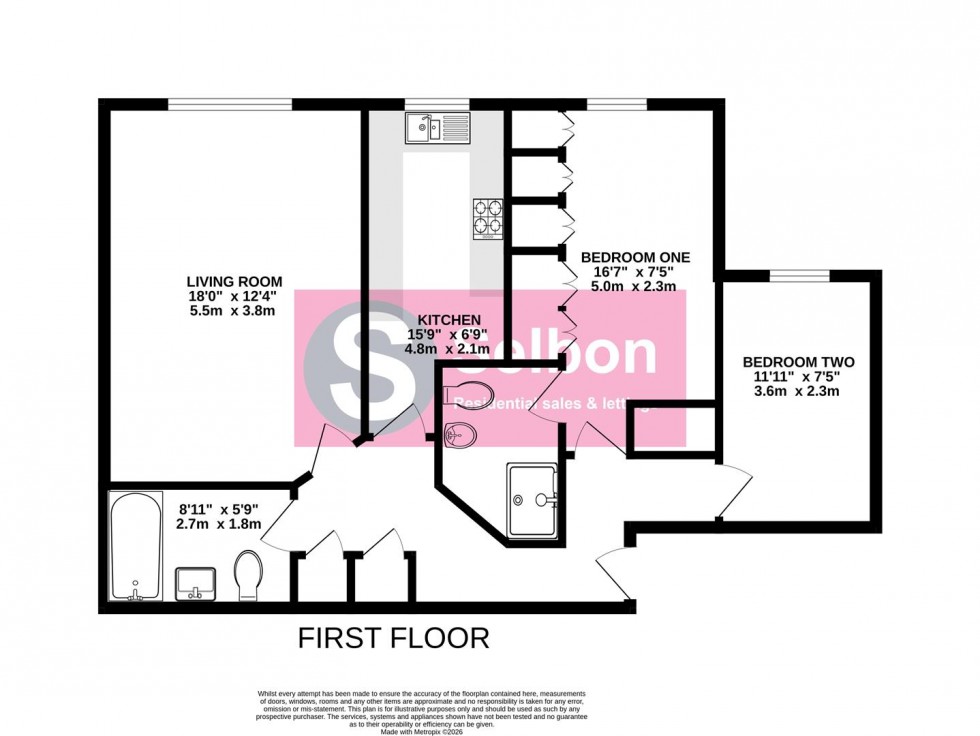 Floorplan for The Byfrons, Boundary Road, Farnborough