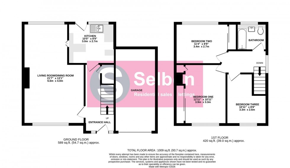Floorplan for Le Marchant Road, Frimley, Camberley