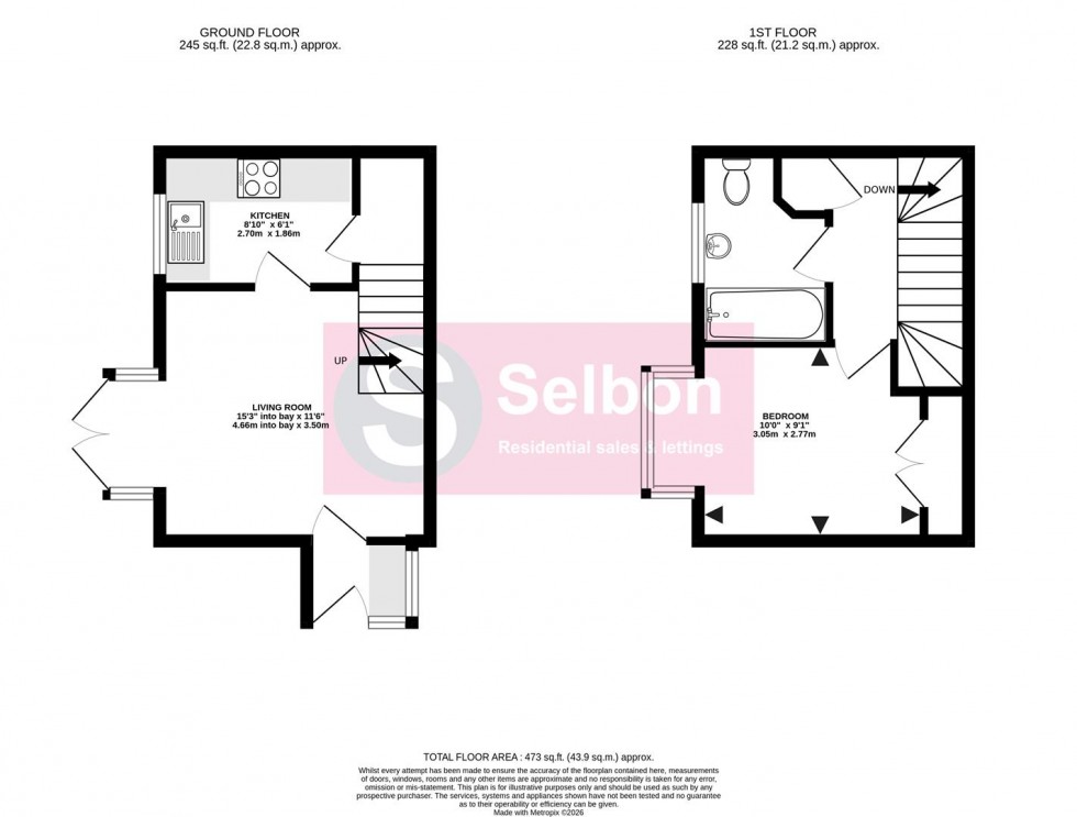 Floorplan for Hop Garden, Church Crookham, Fleet
