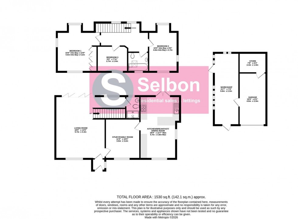 Floorplan for Sandy Lane, Church Crookham, Fleet
