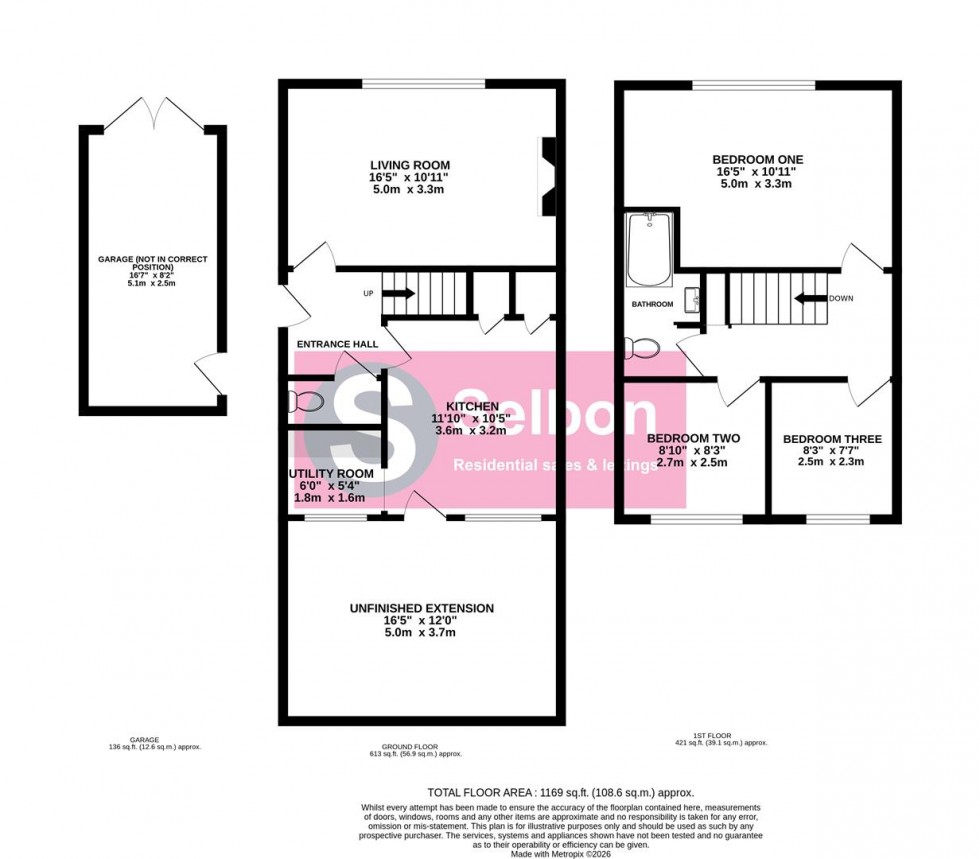 Floorplan for Harvey Road, Farnborough