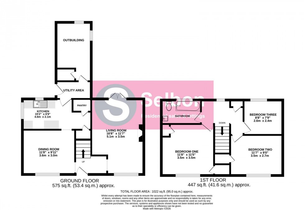 Floorplan for Conway Drive, Farnborough