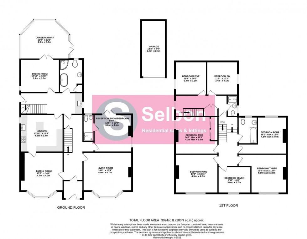 Floorplan for Salisbury Road, Farnborough