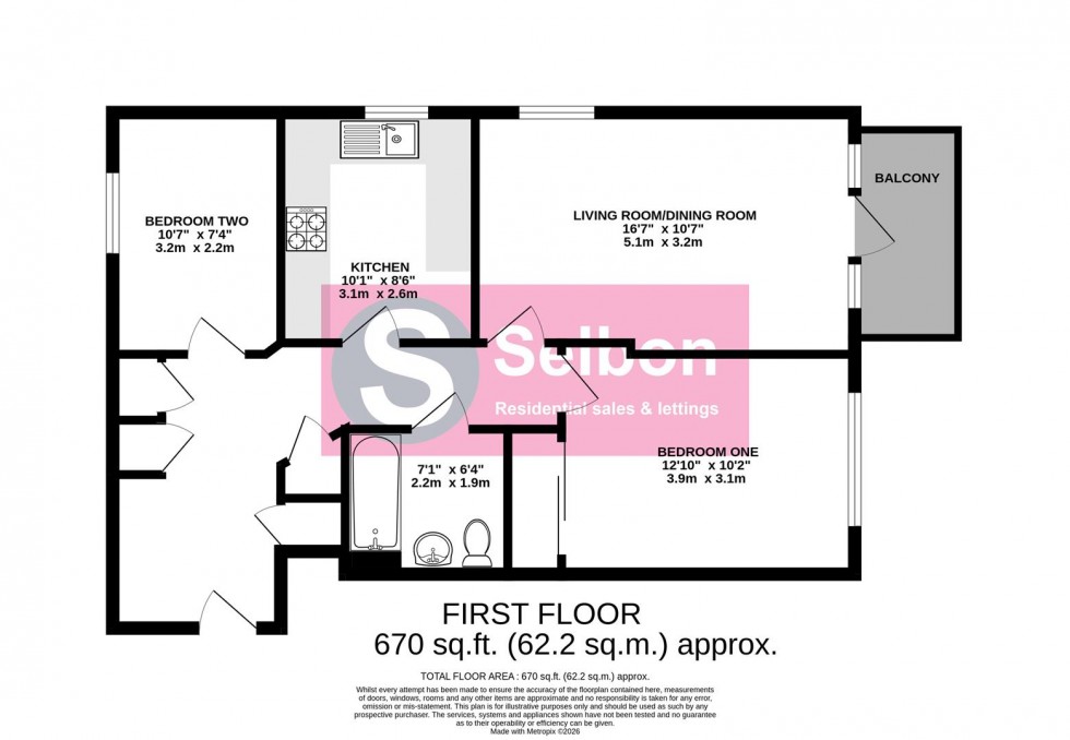 Floorplan for Barn Avenue, Aldershot