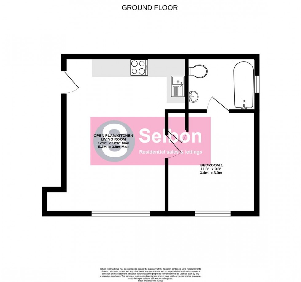 Floorplan for Swan Way, Church Crookham, Fleet