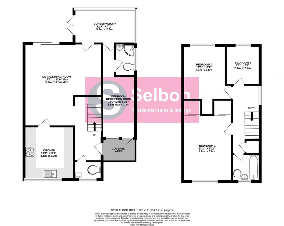 Floorplan for Durnsford Avenue, Fleet
