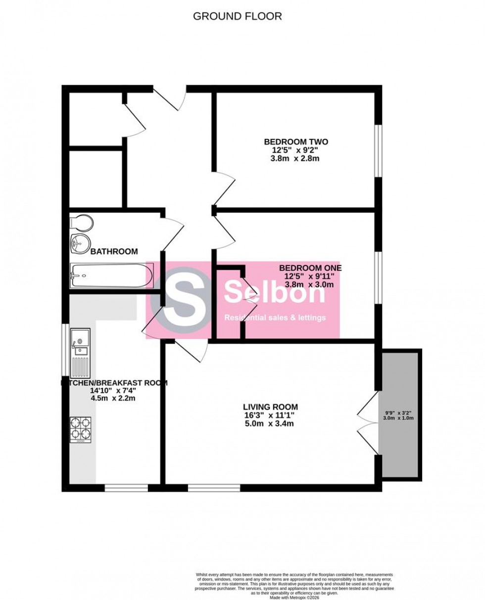 Floorplan for Lyndhurst Road, Fleet
