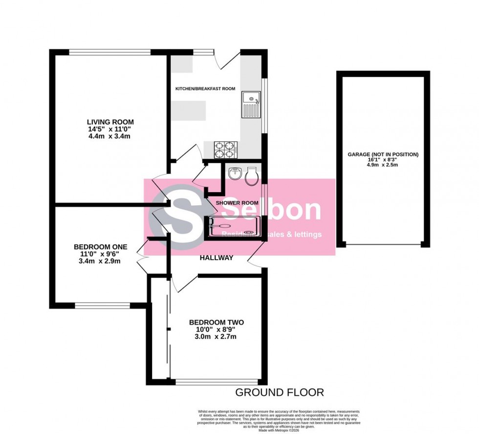 Floorplan for Yeomans Close, Farnborough