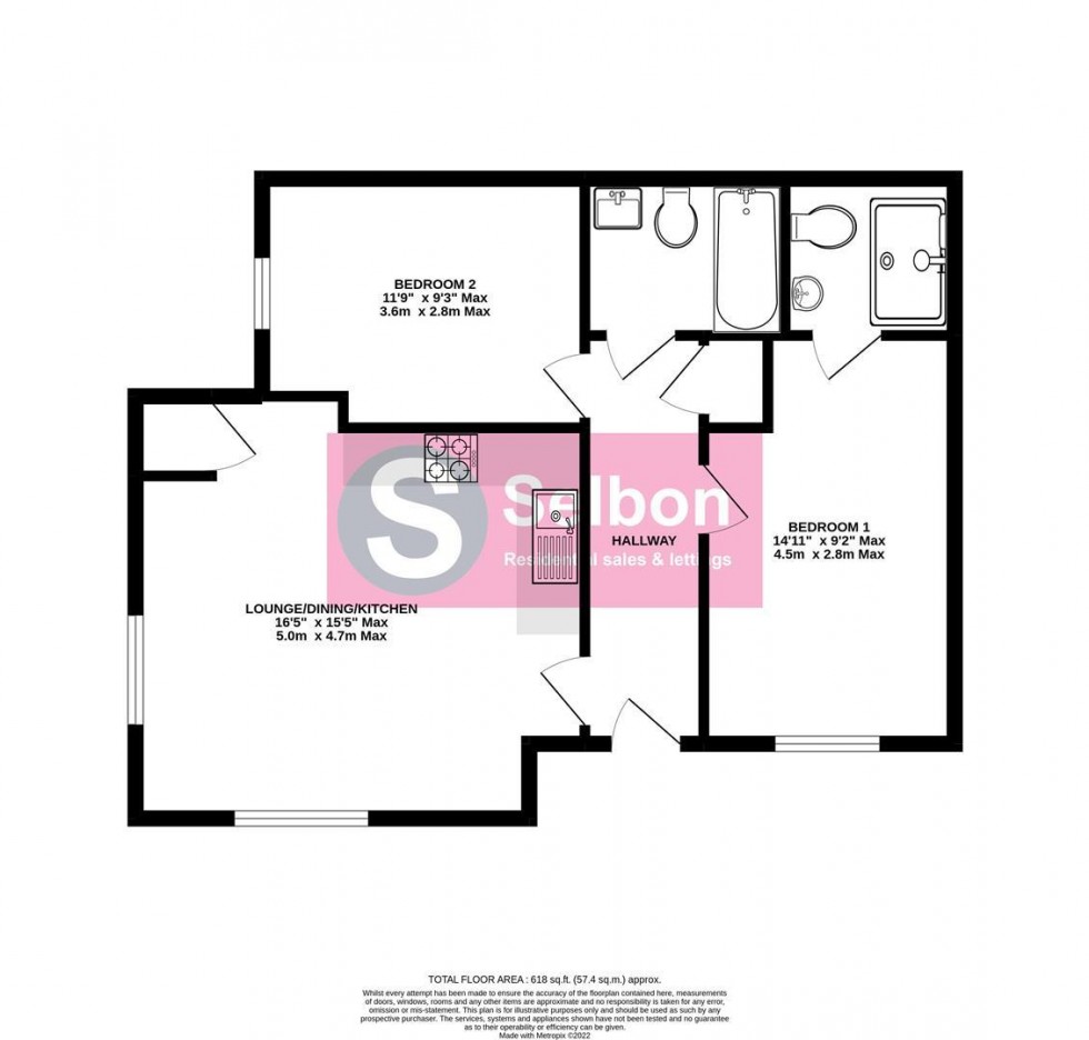 Floorplan for Allamand Close, Church Crookham, Fleet
