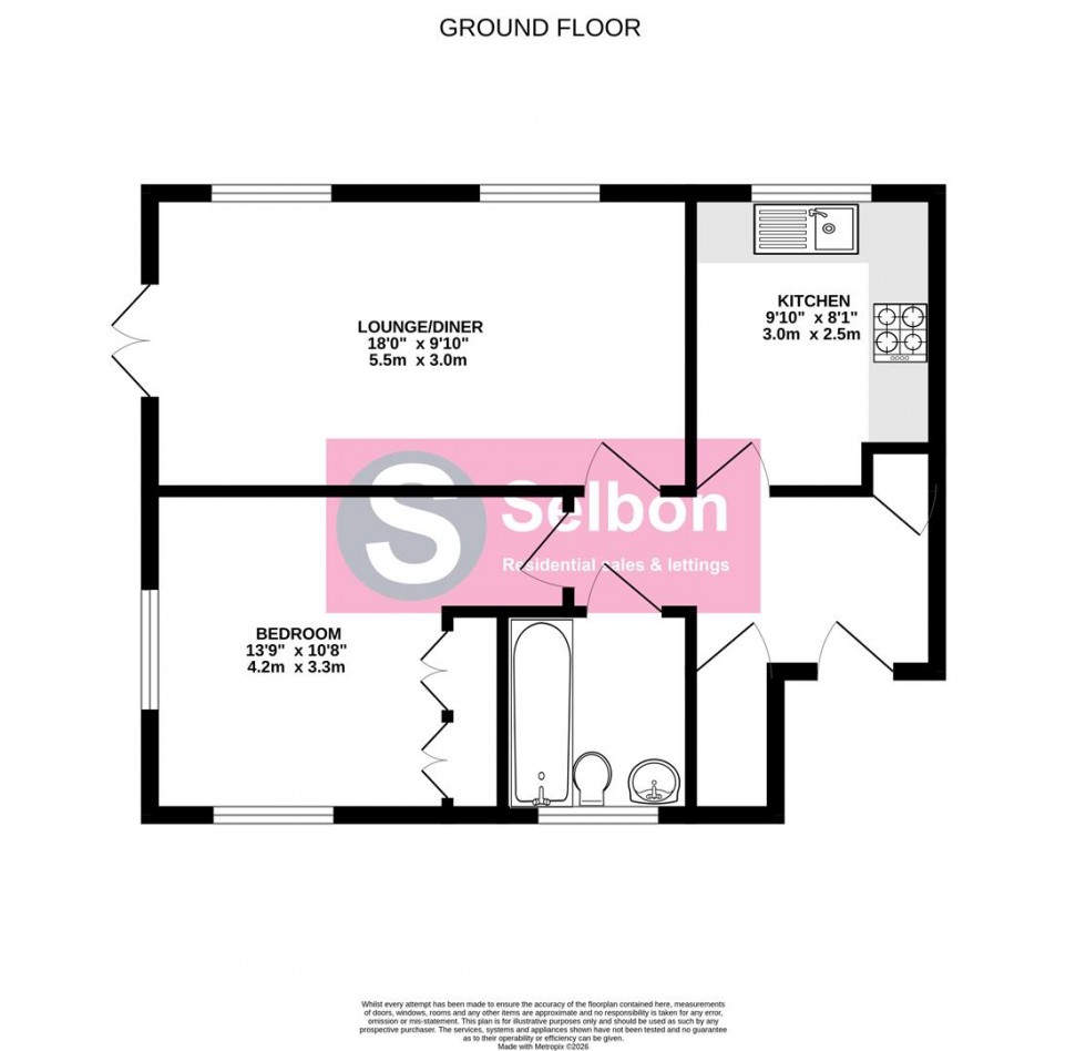 Floorplan for Waleron Road, Fleet