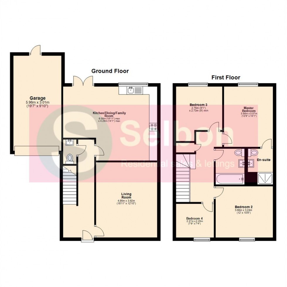 Floorplan for Nugent Close, Church Crookham, Fleet