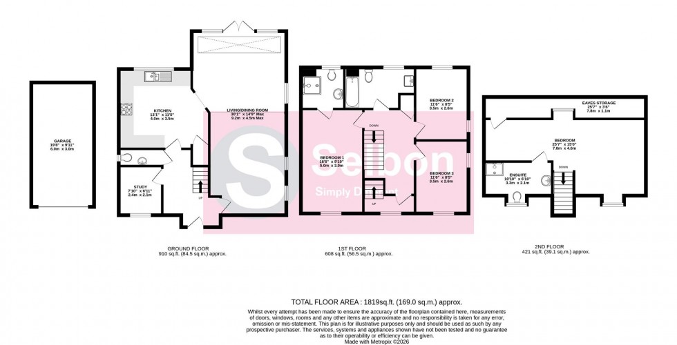 Floorplan for Rana Drive, Church Crookham, Fleet