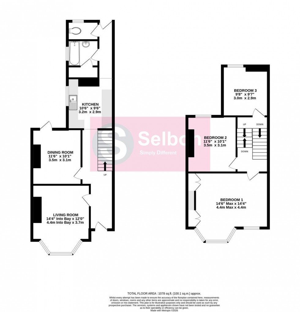 Floorplan for St. Georges Road East, Aldershot