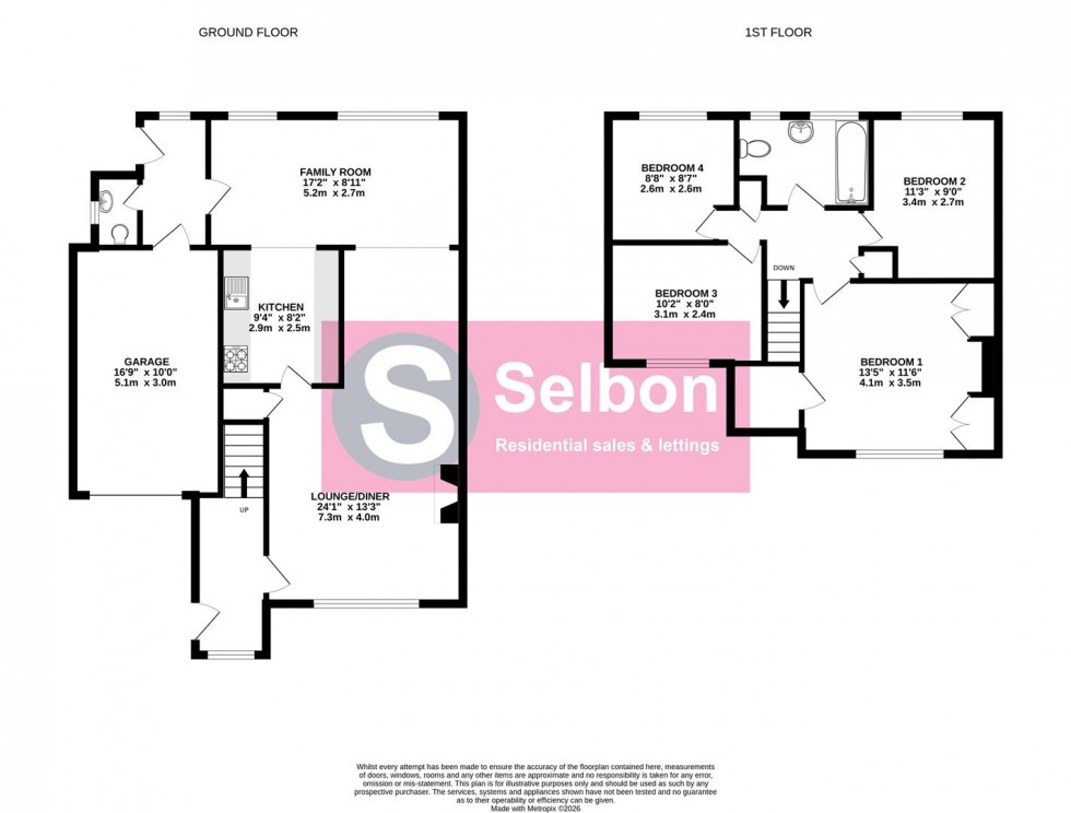 Floorplan for Laurel Close, North Warnborough, Hook