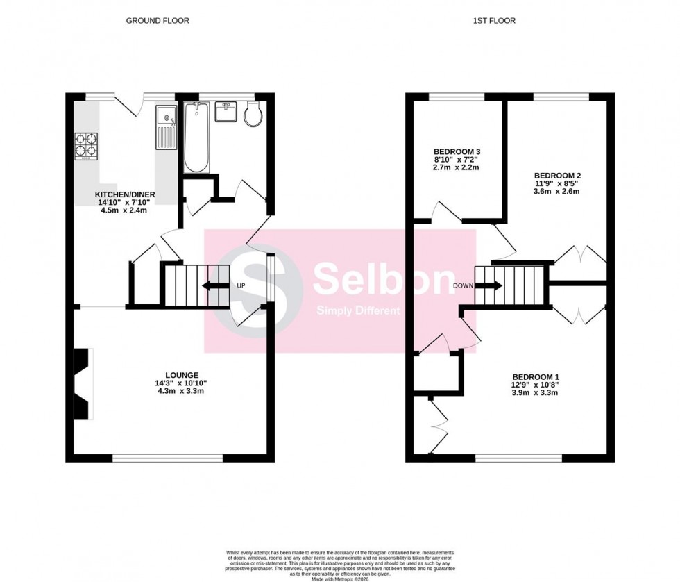 Floorplan for Oakwood, Church Crookham, Fleet
