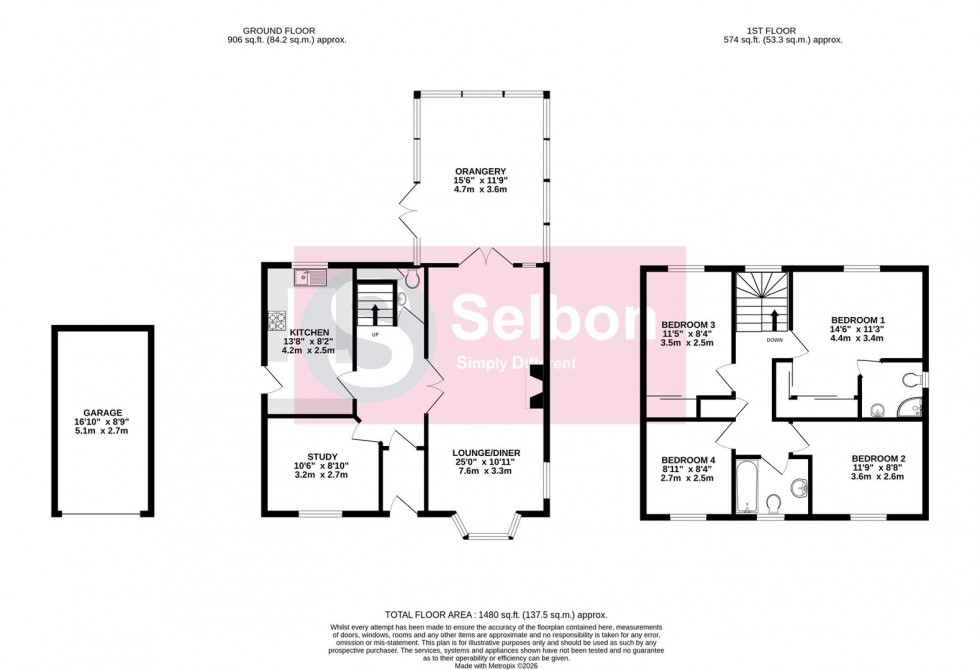 Floorplan for Winchcombe Close, Fleet