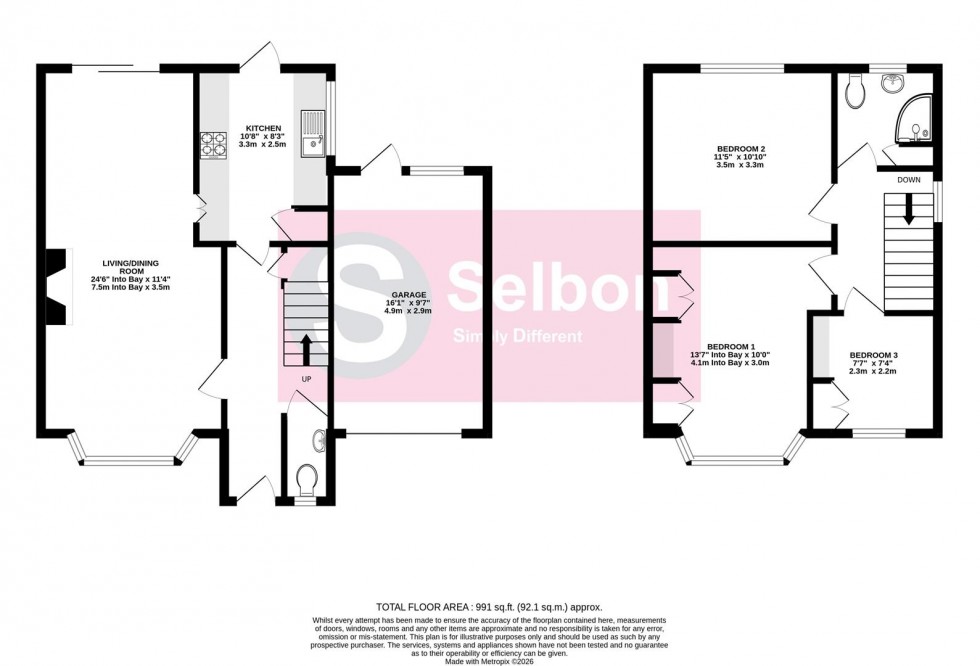 Floorplan for Ferndale Road, Church Crookham, Fleet