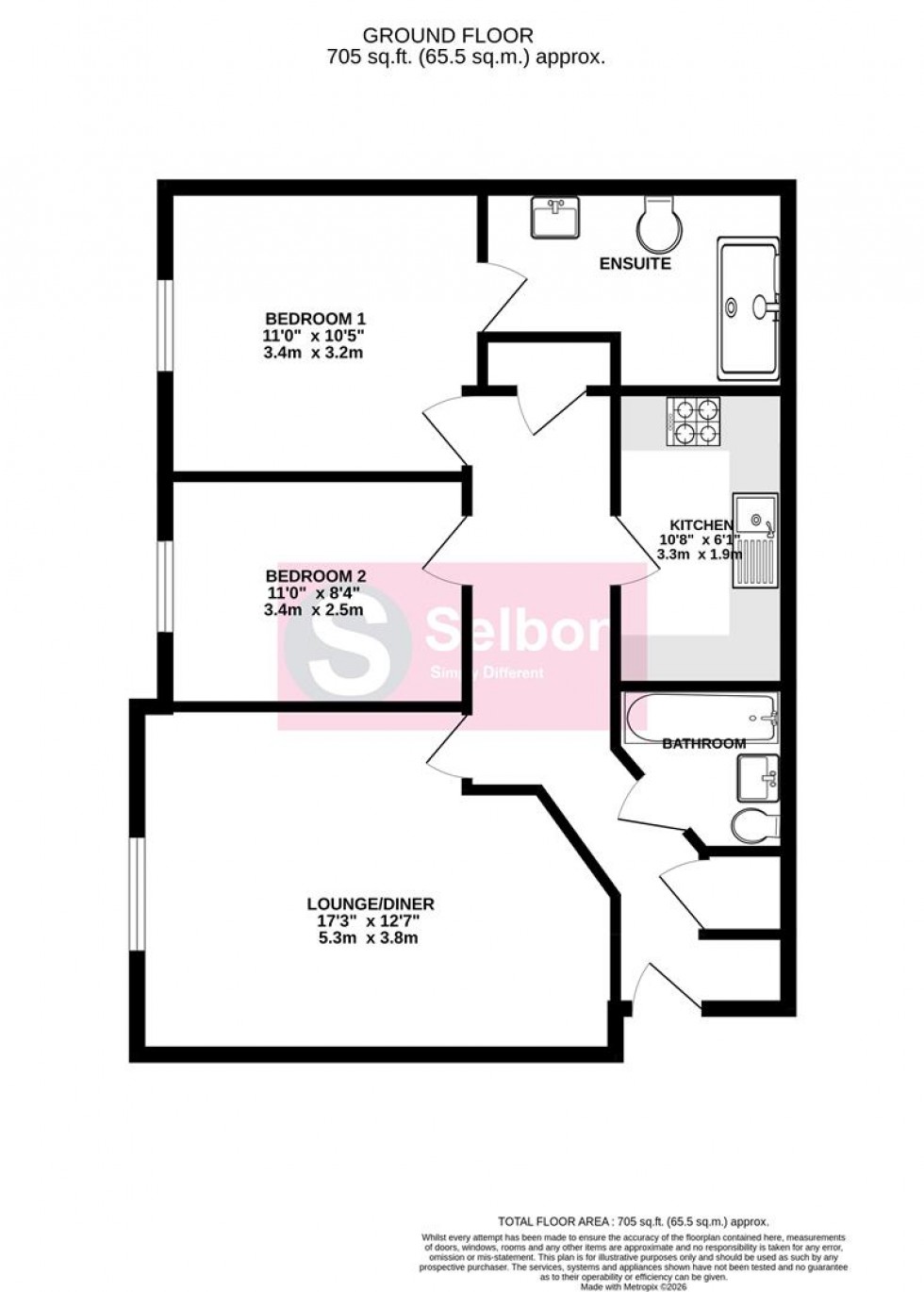 Floorplan for Old Dairy Close, Fleet
