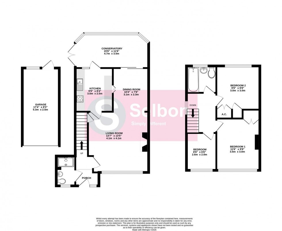 Floorplan for Green Leys, Church Crookham, Fleet