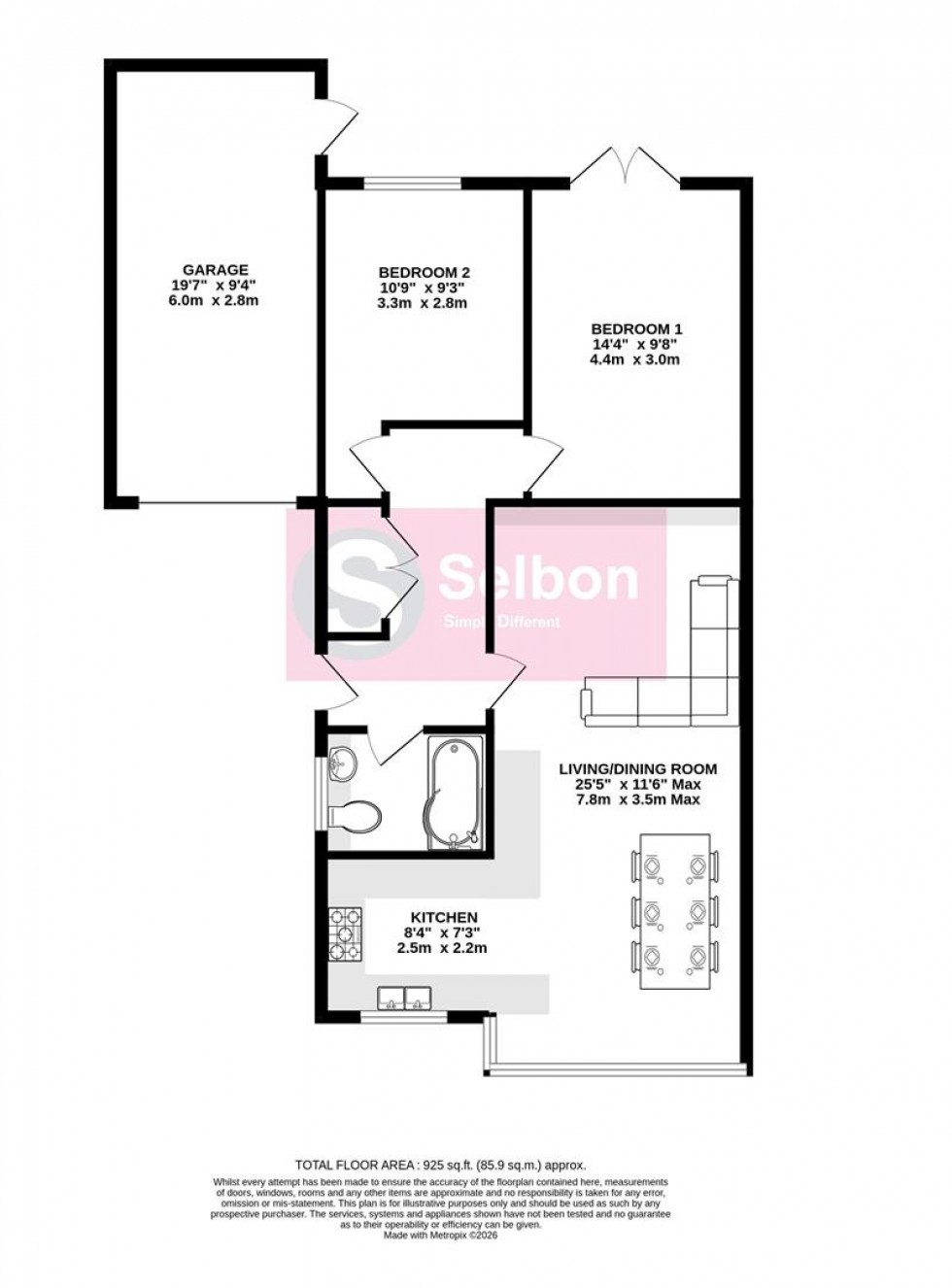 Floorplan for Pondtail Close, Fleet