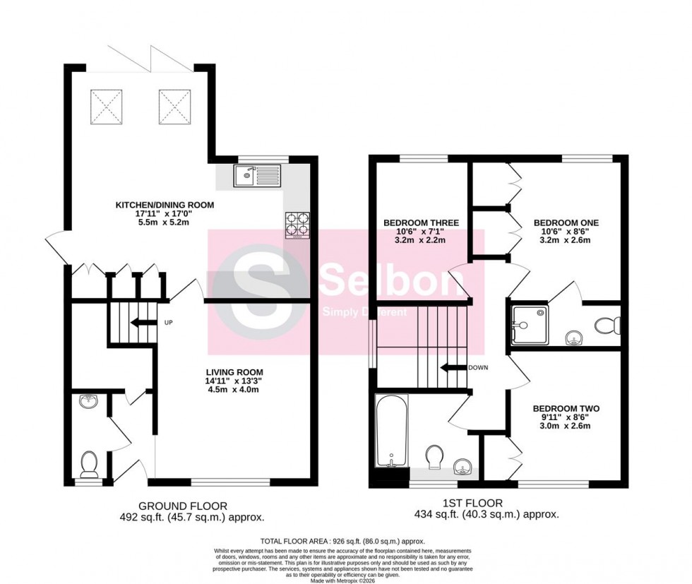 Floorplan for Blackthorn Crescent, Farnborough