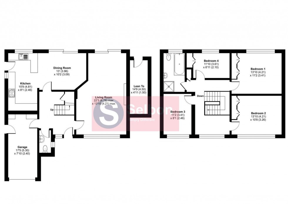 Floorplan for Veronica Drive, Crookham Village, Fleet
