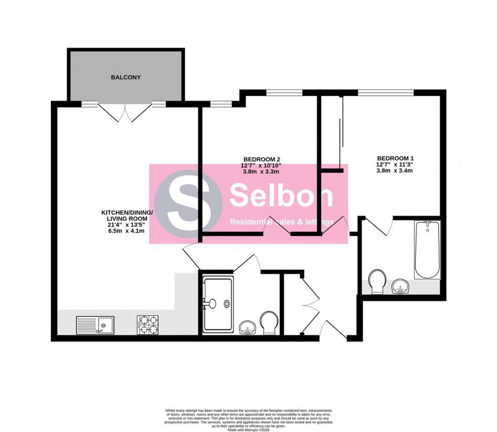 Floorplan for Pyestock Way, Fleet