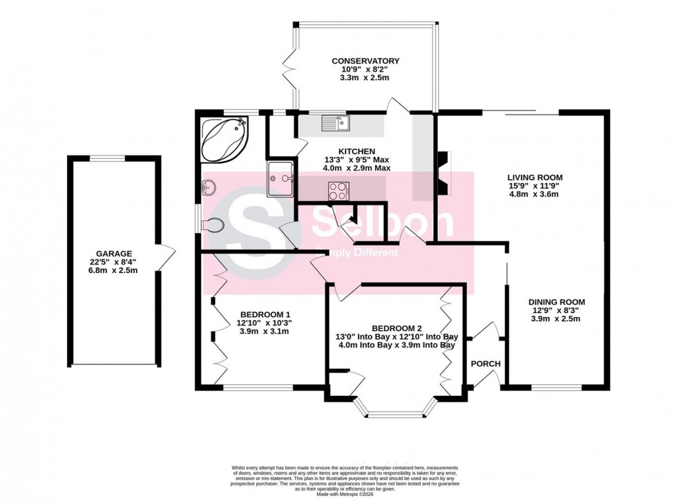Floorplan for Basingbourne Road, Fleet