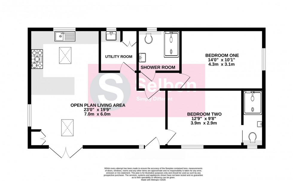 Floorplan for St. Johns Road, Farnborough